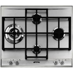 Smeg P1641X 60cm Linea Gas Hob with Ultra Rapid Burner in Stainless Steel